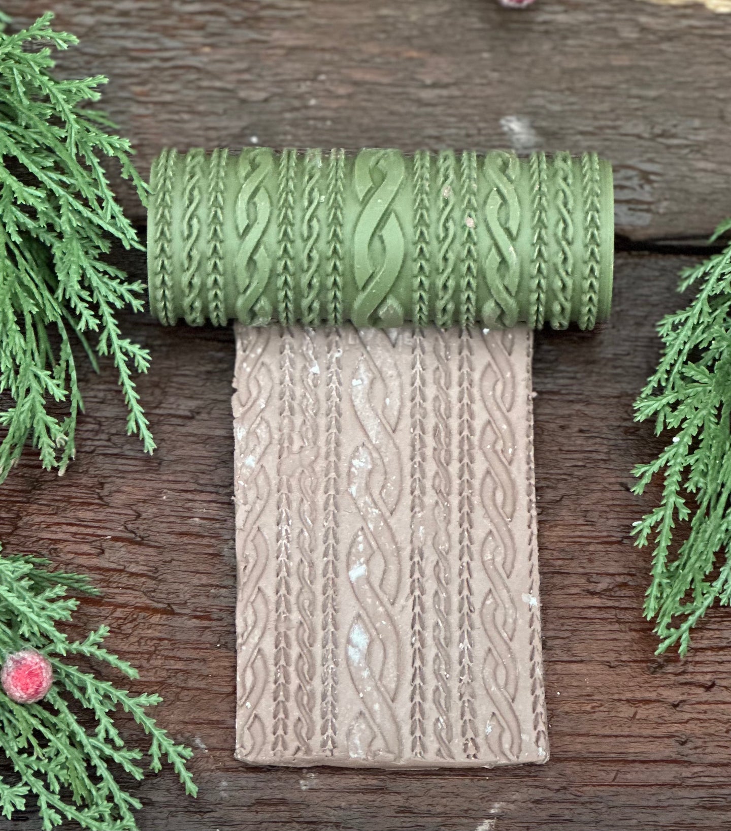#020-Cable Rib Stitch pattern Texture Roller *FREE SHIPPING* in US