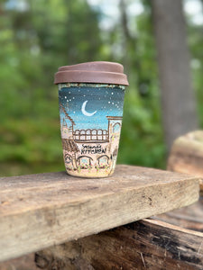 #037 Wandering at Dusk Tumbler with Lid & Handle