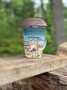 #037 Wandering at Dusk Tumbler with Lid & Handle